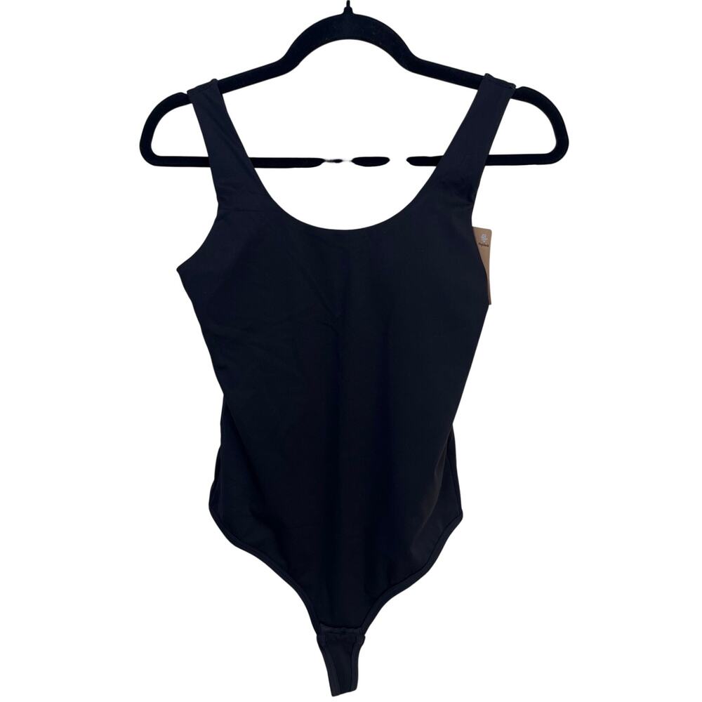 Popilush Black Lined Shaper Thong Bodysuit Women’s Small NWT